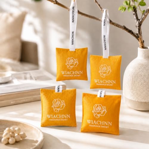 4-Packs Hanging Scented Sachets | Long-Lasting Closet Deodorizer Air Freshener by Unknown