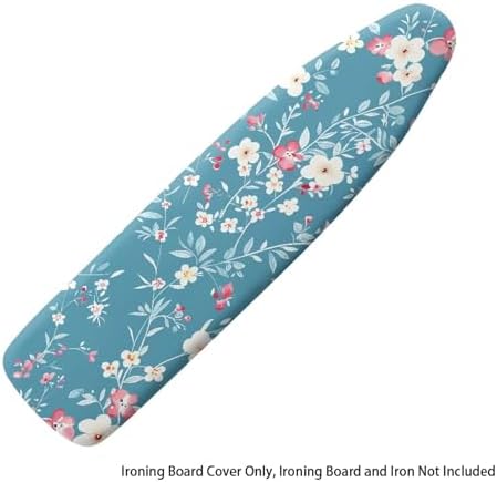 Blue Cute Floral Thick Padding Ironing Board Covers Soft Durable Stain - Image 6