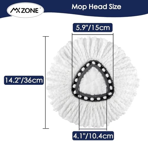 Spin Mop Replacement Heads for O-Cedar EasyWring 1-Tank, Microfiber 5-Pack - Image 3