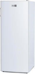 BLACK+DECKER 8.5 Cu. Ft. Upright Freezer, Stand Up Freezer with Mechanical Temperature Control, Freezer Upright with 3 Shelves and 4 Door Bins, Manual Defrost, R600a Refrigerant, BUF850LW, White