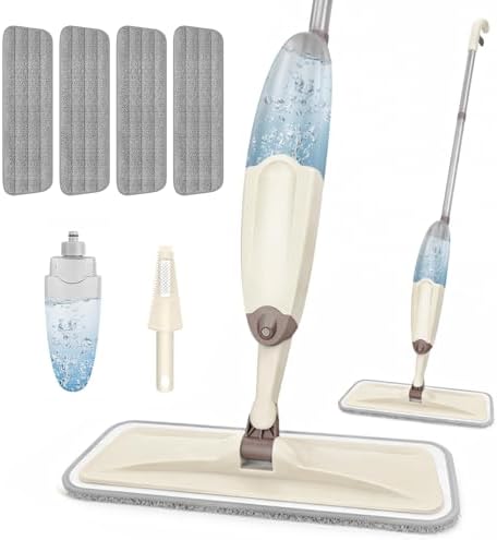 HOMTOYOU Wet Mop for Floor Cleaning: Spray Mop for Multi-Surface Floors by HOMTOYOU