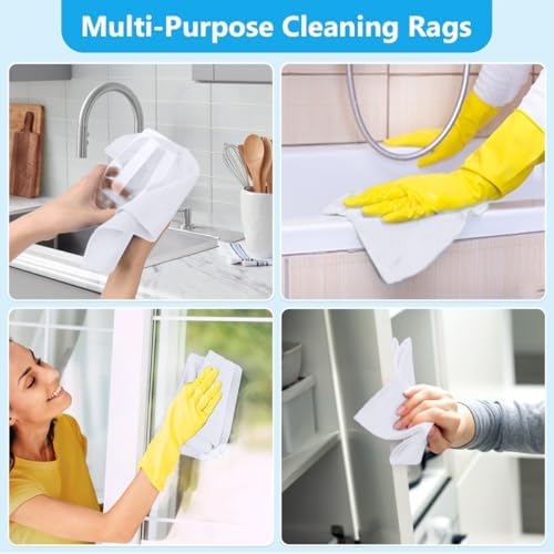 GLIMGLINT Microfiber Cleaning Cloth 100 Pack, Reusable Paper Towels 11 x 9 - Image 7