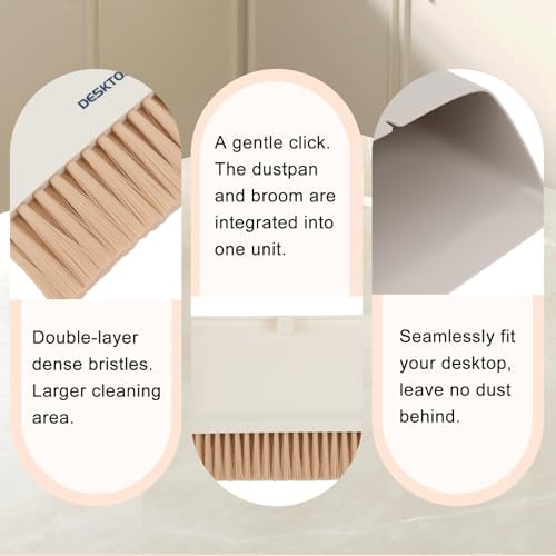Mini Trash Can Broom Dustpan: Small Hangable Compact Garbage Lint Bin - Image 5