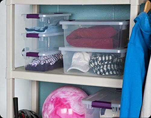 Sterilite 6 Qt Clearview Latch Storage Box, Stackable Bin - Image 6