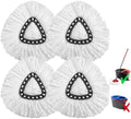 4 Pack Microfiber mop Head Replacements, Compatible by LINHONGFU