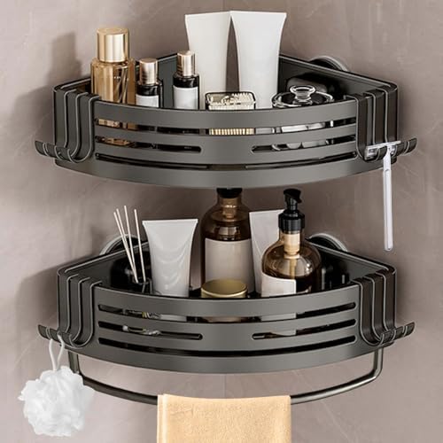 Lekesky Corner Shower Caddy Suction Cup, Shower Corner Shelf by LEKESKY