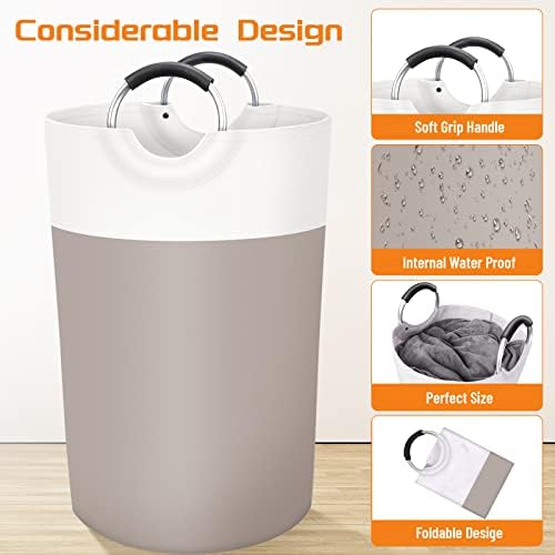 BlissTotes 115L Laundry Basket, Freestanding Collapsible Hamper - Image 3