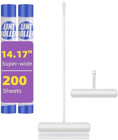 Extra-Wide Lint Roller Kit, 200 Sheets, Pet Hair/Lint/Debris Remover. by Unknown