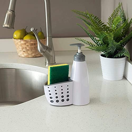 Countertop Soap Pump with Perforated Sponge Holder - Image 3