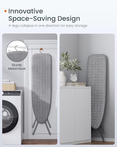 SONGMICS Ironing Board, with Iron Rest, 43 x 13 Inches - Image 3