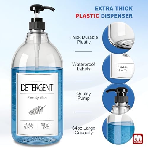 GMISUN Laundry Detergent Dispenser, 2 Pack Liquid Laundry Soap Dispenser - Image 6