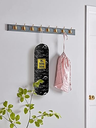 HiLus Dinosaur Pattern Grocery Bags Holder, Wall Mount Plastic Bags Storage - Image 5