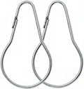 Metal Shower Curtain Rings Steel Round Hooks Ring 2.7 Inch Rustproof by FAVORXTM
