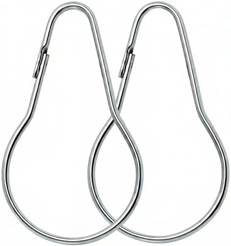 Metal Shower Curtain Rings Steel Round Hooks Ring 2.7 Inch Rustproof by FAVORXTM
