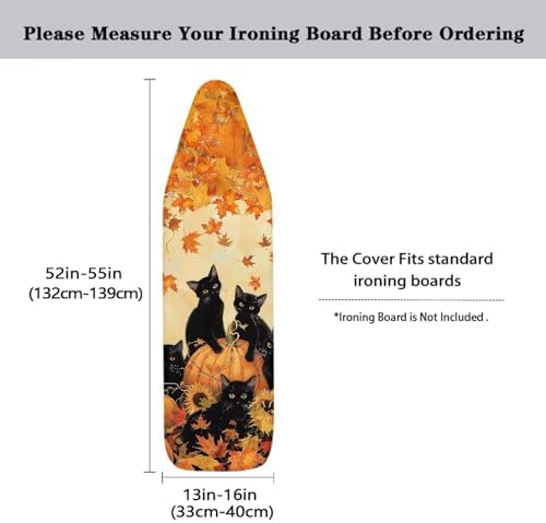 Fall Iron Pads for Ironing Thanksgiving Black Cat Pumpkin Resist Scorching - Image 5