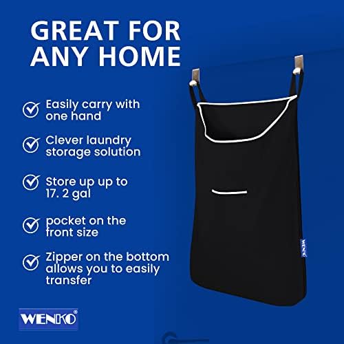 WENKO Laundry Hamper Bag Hanging, Over The Door Basket - Image 3