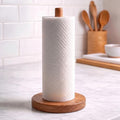 Acacia Wood Paper Towel Holder Stand – Wooden Kitchen Paper Towel Holder by CHAUNCEYHOME