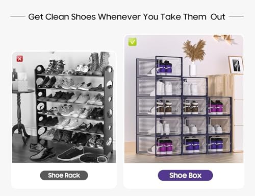 Kuject X-Large Shoe Storage Boxes 12 Pack - Image 4