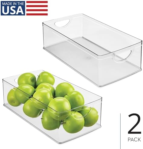 iDesign Stackable Clear Plastic Extra Long Storage Bin - Image 2