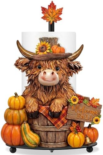 Chunful Highland Cow Fall Paper Towel Holder by Chunful