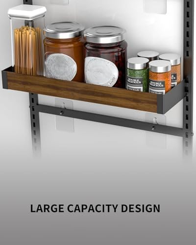 Moforoco Wood 9-Tier Over The Door Pantry Organizer, Wooden Pantry Organization - Image 6