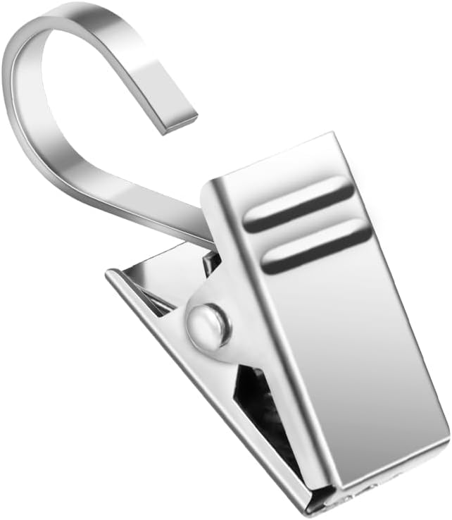 Teenitor 25 Pack Curtain Clips for Hanging Curtain Hooks, Stainless Steel by PERFECTYOURBEAUTY