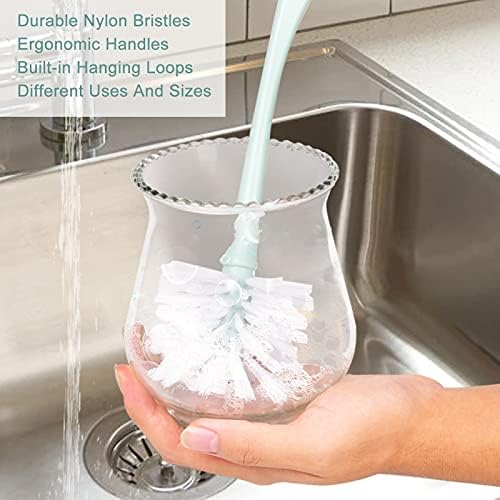 Dish Brush with Handle, Kitchen Deep Cleaning Dish Scrub Brush, 3 Pieces - Image 3