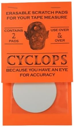 CYCLOPS Erasable Scratch Pad for Tape Measure, Peel & Stick, Jobsite Tough by CYCLOPS
