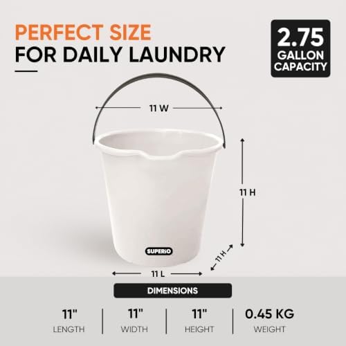 Superio 2.75 Gallon Plastic Cleaning Bucket - Image 2