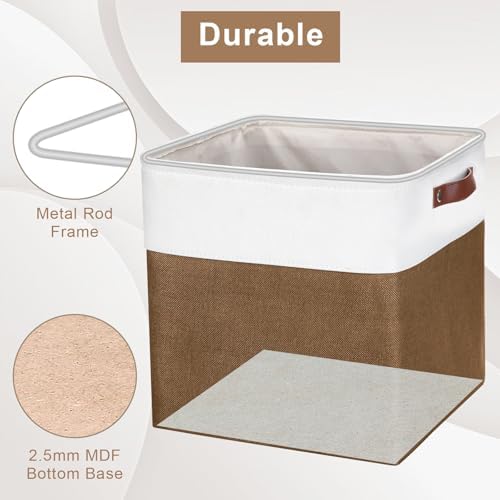 Bagnizer 13x13 Cube Storage Bins, Collapsible Fabric Storage Box, 4 Pack Closet - Image 2