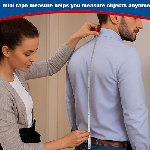 24 Pieces Mini Tape Measure Keychains 3 ft Small Retractable Measuring Tape - Image 5