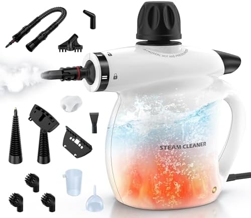13Pcs Pressurized Handheld Steam Cleaner, Portable Deep Cleaning Steamer by LABIGO
