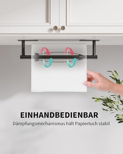 Black Paper Towel Holder Under Cabinet - Image 2