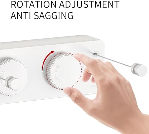JOOM Double Retractable Clothesline, 2 x 13.8 FT, 40 LB Heavy-Duty - Image 3