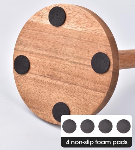 Acacia Wood Paper Towel Holder Stand – Wooden Kitchen Paper Towel Holder - Image 4