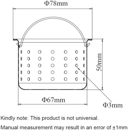 SUS304 Stainless Steel Deep Sink Strainer Inner Basket, Replacement - Image 5