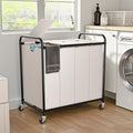 Laundry Sorter 4 Sections 48 Gal, Rolling Laundry Basket by OLLDIDE