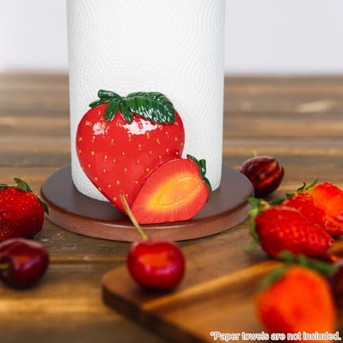 Strawberry Paper Towel Holder Cute Strawberry Kitchen Decor Accessories Red - Image 6