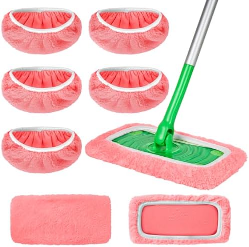 AmaVins 5 Pack Reusable Microfiber Mop Pads Compatible by AmaVins