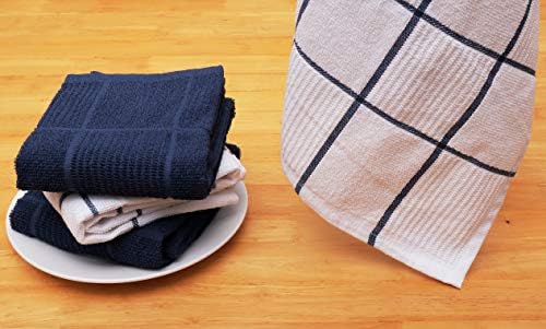 AMOUR INFINI Kitchen Towels Pack of 4, Terry Cotton Dish Towels, Ultra Absorbent - Image 3