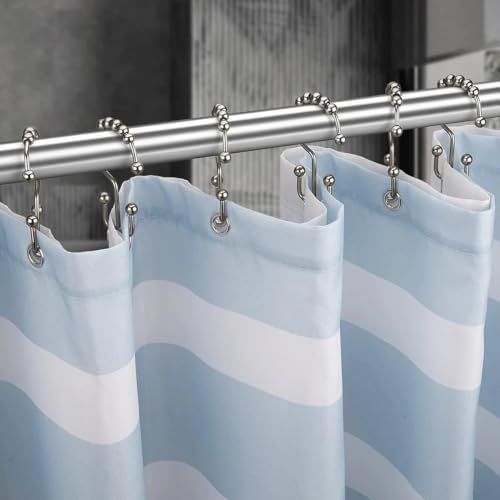 J&V TEXTILES Shower Curtain Hooks Rings, Rust Resistant Metal Double Glide - Image 4