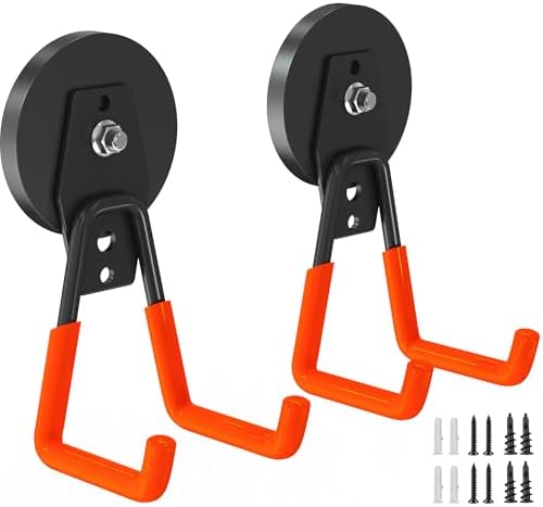 Extra Strong Magnetic Hooks for Hanging Heavy Duty, 2.6in Large Industrial by Laowu