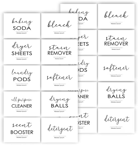 Minimalist Laundry Room Labels, Modern Cleaning Labels - Image 4