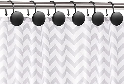 Round Button Resin Shower Curtain Hooks Set of 12 Decorative Shower Curtain - Image 3