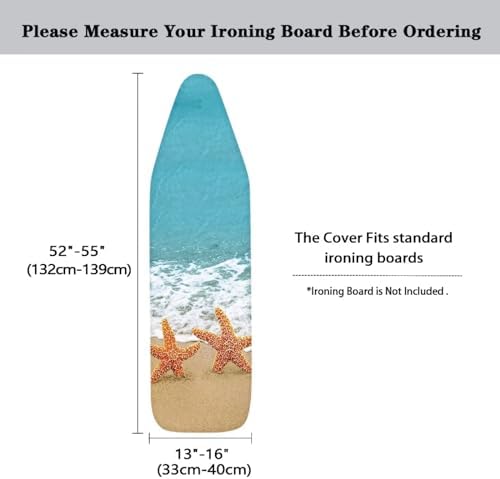 Beach Starfish Ironing Board Cover Standard Size Ironing Board Pad Protective - Image 5