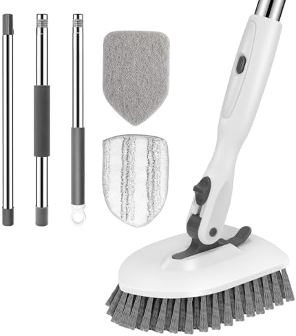 SetSail Tile Tub Scrubber Brush 3-in-1 Long Handle Shower Brush by SetSail