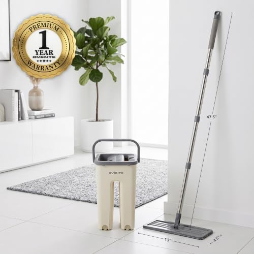 OVENTE Mop and Bucket Wringer Set, Washable Microfiber Pad - Image 7