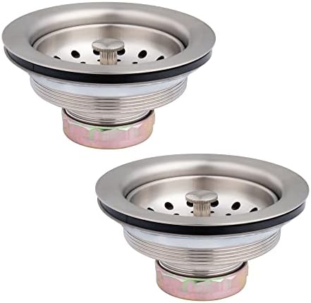 Artiwell 2-Pack Kitchen Sink Basket Strainer and Stopper, 3-1/2” Kitchen Drain by Artiwell
