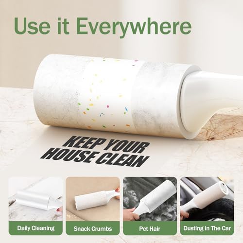 Lint Roller 3 Pack for Pet Hair, 300 Sheets, 3 Handles - Image 5