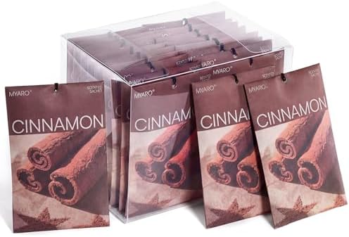 MYARO 20Pcs Cinnamon Scented Sachets, Closet Deodorizer Car Air Freshener by MYARO